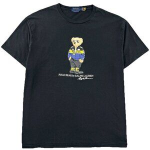 Polo Ralph Lauren Mens XL Classic Fit Polo Bear Black Jersey T-shirt Racing Bear